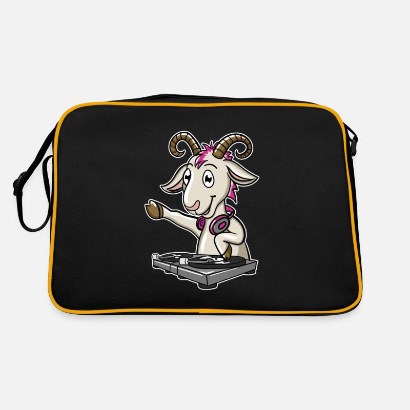 DJ Ziege - Retro Tasche - Schwarz/Gold