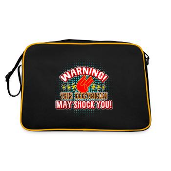 Electrician: This Electrician May Shock You - Retro Bag - black/gold - Back