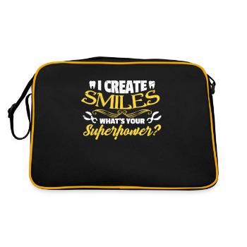 Dentiste Dentiste Dentiste Dentiste Cadeau - Sac Retro - noir/or - Dos