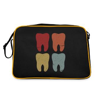 Dentiste Dentiste Dentiste Cadeau De Dentiste - Sac Retro - noir/or - Dos