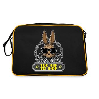 Too Hip to Hop - Retro Tasche - Schwarz/Gold - Hinten