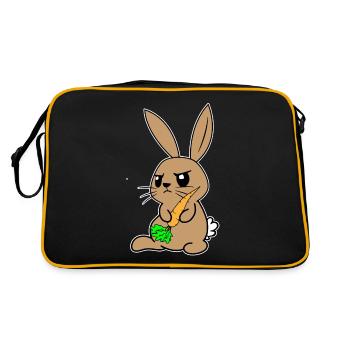 Lapin à la carotte - Sac Retro - noir/or - Dos