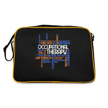 Ergotherapie - Retro Tasche - Schwarz/Gold - Hinten