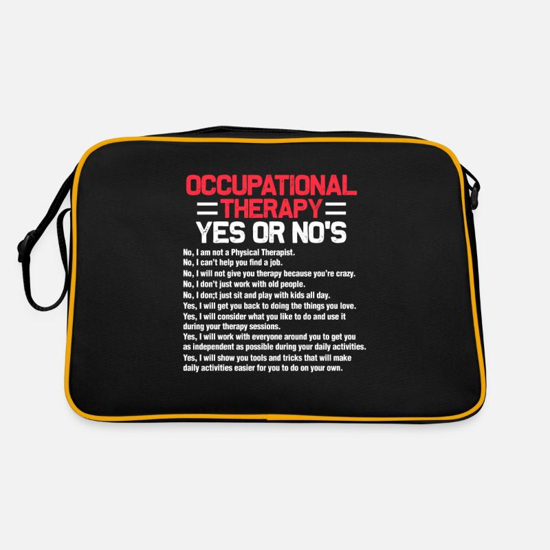 Ergotherapie Ergotherapeut - Retro Tasche - Schwarz/Gold