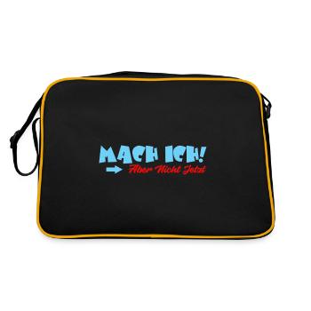 Je le fais! Mais pas maintenant - Sac Retro - noir/or - Dos