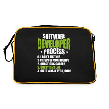 Software developer programmer software - Retro Bag - black/gold - Back