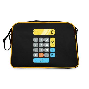 Calculatrice mathématique mathématique mathématicienne - Sac Retro - noir/or - Dos