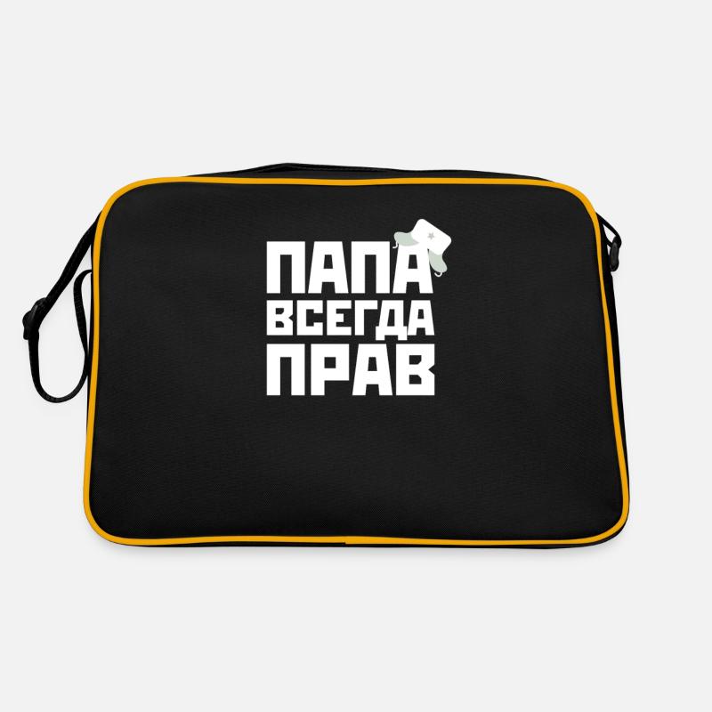 Russisch Shirt Papa hat immer Recht Geschenk Retro Tasche