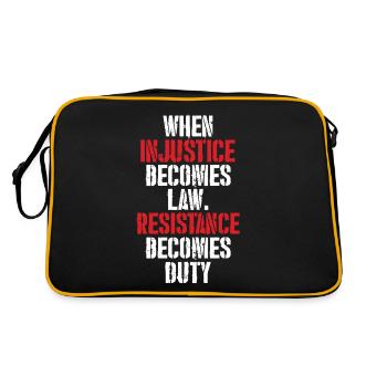 Resistance Revolution Demo Gift - Retro Bag - black/gold - Back