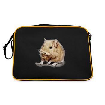 Degu rodent mouse rat rodent guinea pig - Retro Bag - black/gold - Back