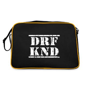 Dorfkind - DRF KND - Retro Tasche - Schwarz/Gold - Hinten