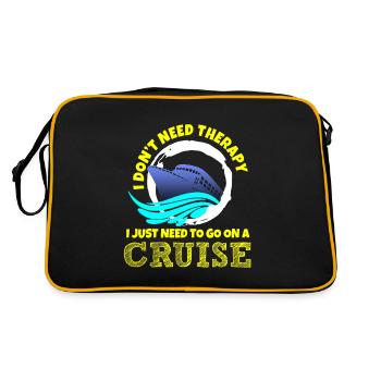 Don't need therapy cruise is enough - Retro Bag - black/gold - Back