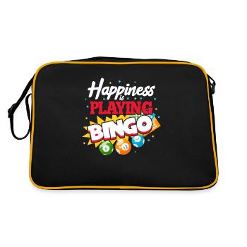 Bingo Play Gambling Lotto Grandma Grandpa Gift - Sac Retro - noir/or - Dos