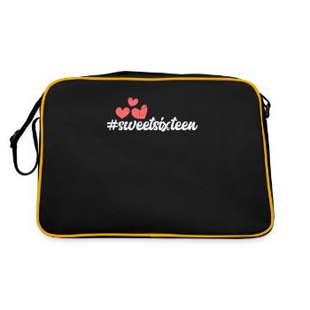 16. Geburtstag Birthday Squad Sweet Sixteen - Retro Tasche - Schwarz/Gold - Hinten