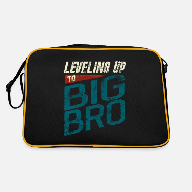 Großer Bruder - Retro Tasche - Schwarz/Gold