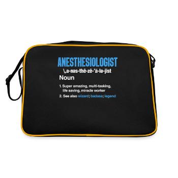 Anesthesiologist anesthesiologist injection gift - Retro Bag - black/gold - Back