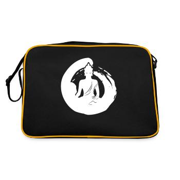 Buddha Zen - Retro Tasche - Schwarz/Gold - Hinten