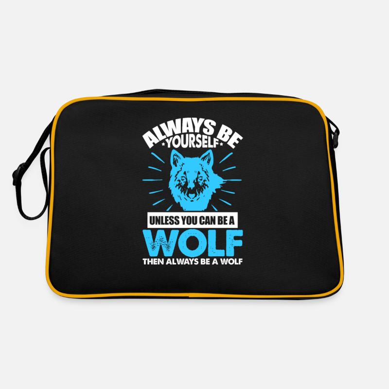 Wolf Wolfpack Wölfe Natur Wild Wildnis Geschenk Retro Tasche