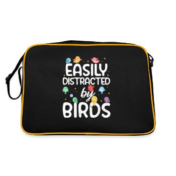 oiseaux - Sac Retro - noir/or - Dos