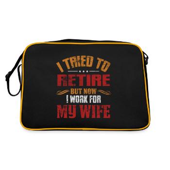 retraité - Sac Retro - noir/or - Dos