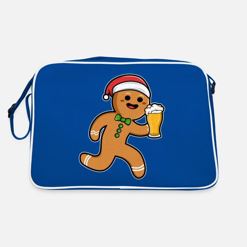 Weihnachten Bier Lebkuchenmann Retro Tasche