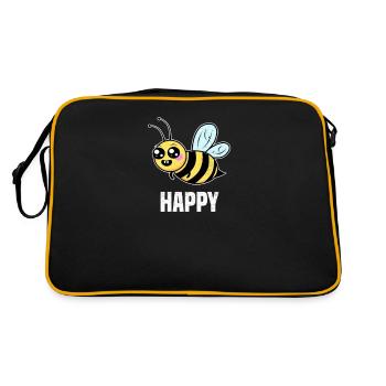 Abeille en nid d'abeille apiculteur - Sac Retro - noir/or - Dos