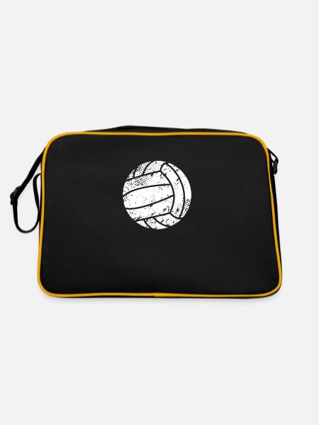 Volleyball - Retro Tasche - Schwarz/Gold