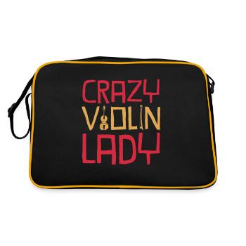 Geige - Retro Tasche - Schwarz/Gold - Hinten