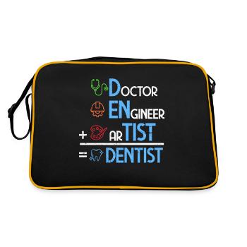 Dentiste Dentiste Dentiste Dentiste Cadeau - Sac Retro - noir/or - Dos