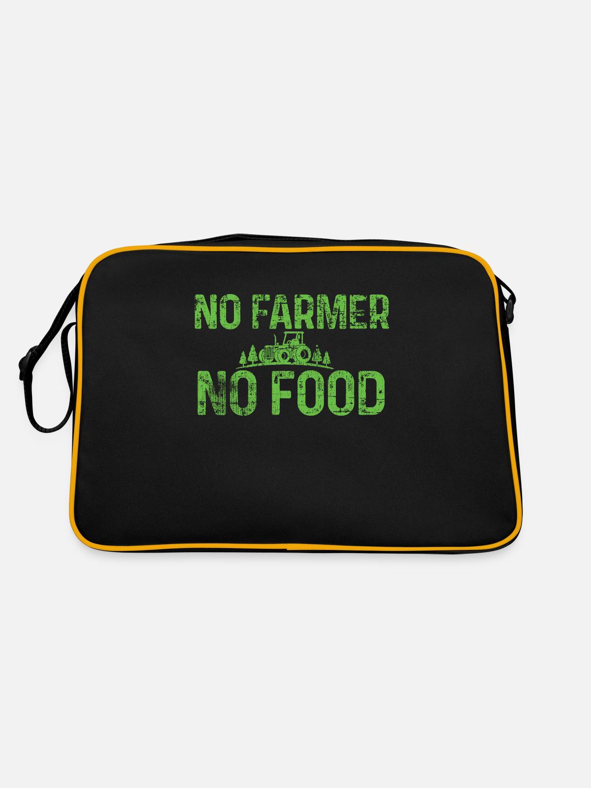 Landwirt - Retro Tasche - Schwarz/Gold - Hinten