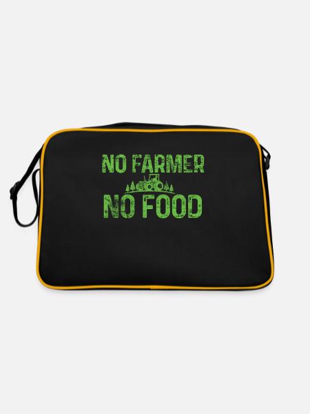 Landwirt - Retro Tasche - Schwarz/Gold - Hinten