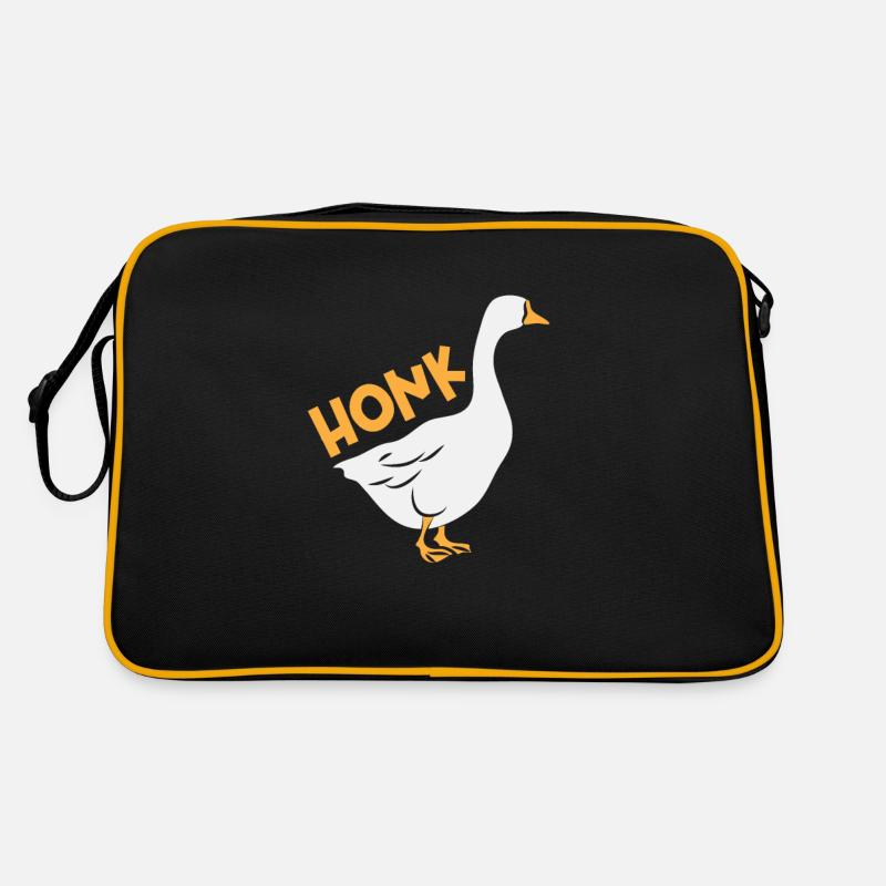 Honk goose - Retro Bag - black/gold