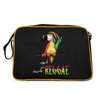 Rasta perroquet Rastafari réfrigéré net - Sac Retro - noir/or - Dos