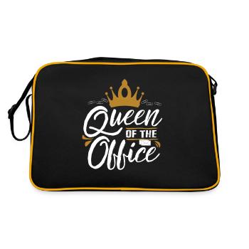Königin vom Büro - Retro Tasche - Schwarz/Gold - Hinten
