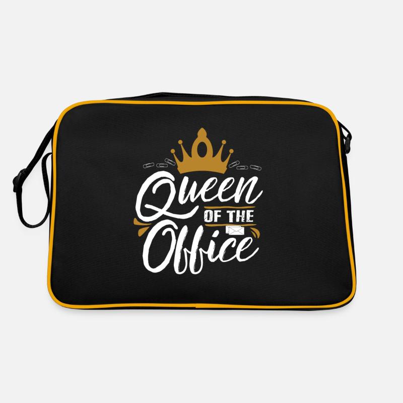 Königin vom Büro - Retro Tasche - Schwarz/Gold