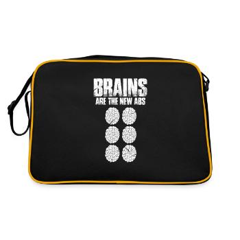 Brain Brain Thinking Clever Brain Nerd Gift - Sac Retro - noir/or - Dos