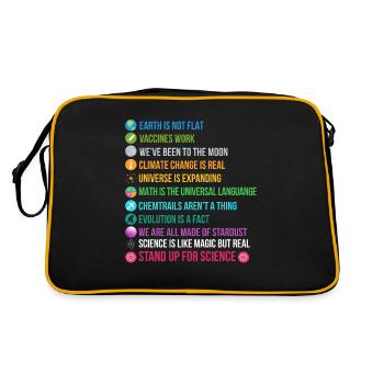 Science chemistry scientist gift - Retro Bag - black/gold - Back
