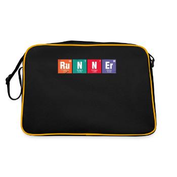 Chimie runner science cadeau en cours d'exécution - Sac Retro - noir/or - Dos