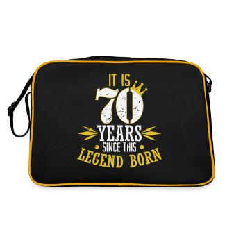70th Birthday - Retro Bag - black/gold - Back