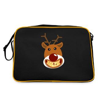 Rudolf Christmas Reindeer - Retro Bag - black/gold - Back