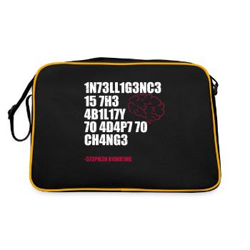 Wissenschaft Intelligenz - Retro Tasche - Schwarz/Gold - Hinten