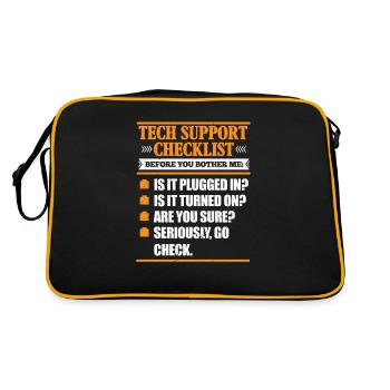 Technical support - Retro Bag - black/gold - Back