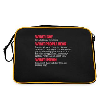 Software developer - Retro Bag - black/gold - Back