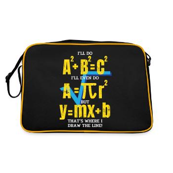 Je ferai A2 + B2 = C2 C'est là que je trace la ligne - Sac Retro - noir/or - Dos