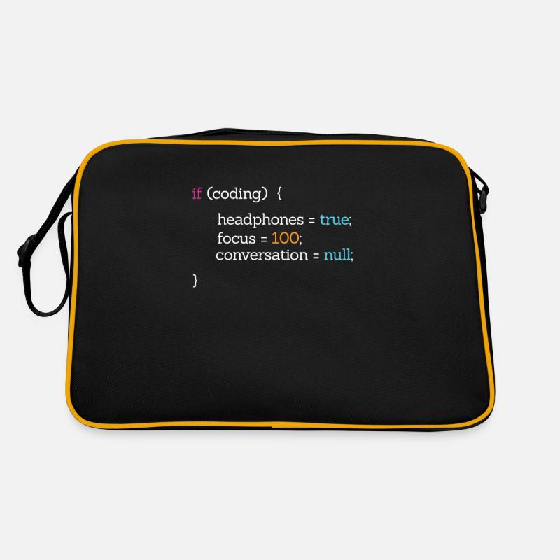 Codeur - Sac Retro - noir/or