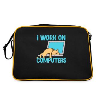 Programmer computer code informatics gift - Retro Bag - black/gold - Back