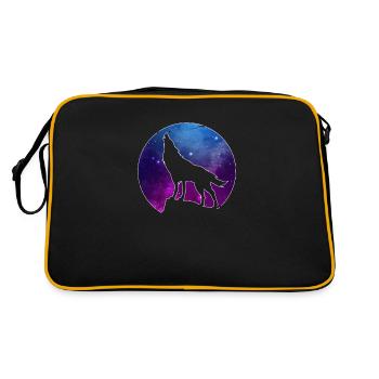 Wolf Wolves Howl WolfPack Werewolf Gift - Retro Bag - black/gold - Back