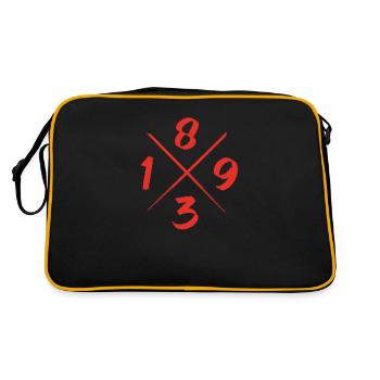 Stuttgart - Retro Tasche - Schwarz/Gold - Hinten