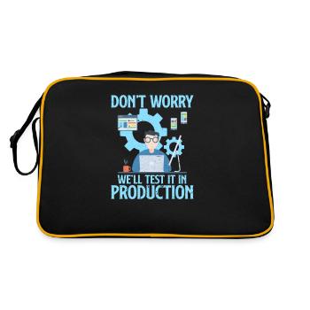 Programmierer - Retro Tasche - Schwarz/Gold - Hinten