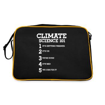 Climate change - Retro Bag - black/gold - Back